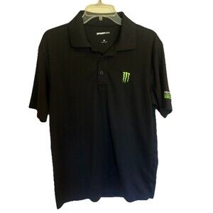 Sport-Tek Shirt Mens Monster Energy Zero Sugar Polo Black Performance Logo M